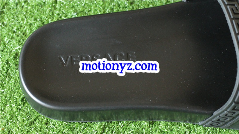 Brand Versace Black Slide